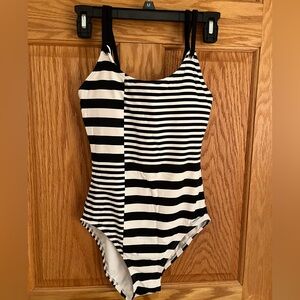 Michael Kors striped one piece swimsuit
